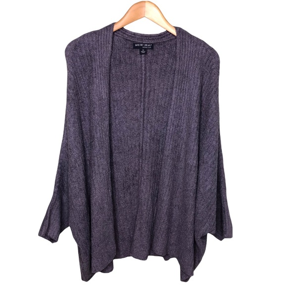 Barefoot Dreams Sweaters - Barefoot Dreams Cozychic Lite Knit Cardigan Batwing Sleeve Size 3X Gray Ribbed